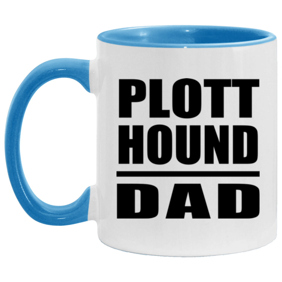 Plott Hound Dad - 11oz Accent Mug Blue