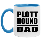 Plott Hound Dad - 11oz Accent Mug Blue