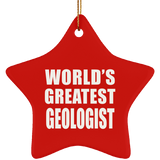 World's Greatest Geologist - Star Ornament