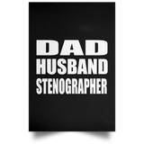 Dad Husband Stenographer - Poster Portrait