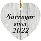 Surveyor Since 2022 - Heart Ornament F