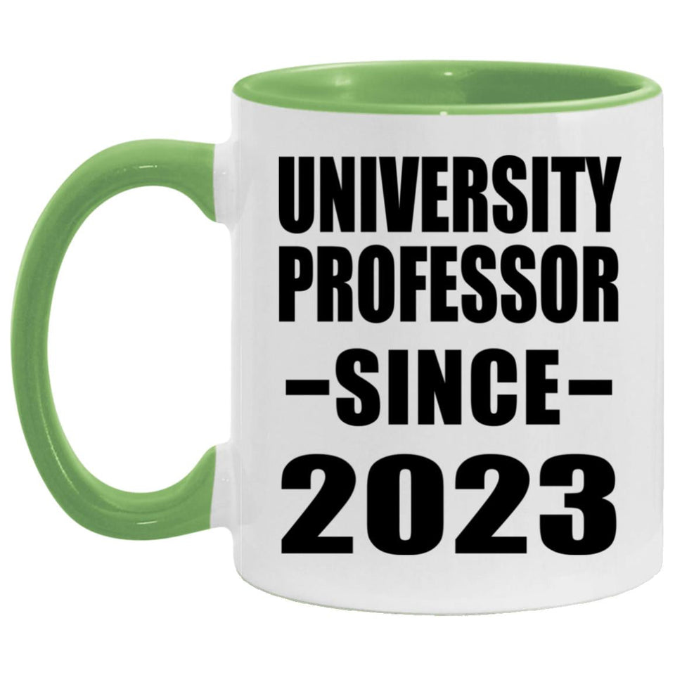 University Professor Since 2023 - 11oz Accent Mug Green
