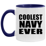 Coolest Navy Ever - 11oz Accent Mug Purple