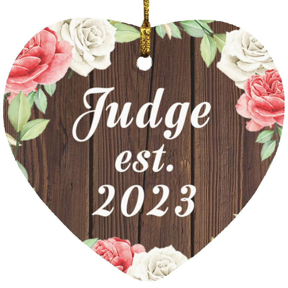 Judge Established Est. 2023 - Heart Ornament A