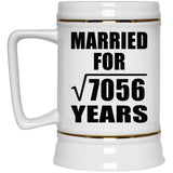 84th Anniversary Married For Square Root of 7056 Years - Beer Stein
