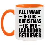 All I Want For Christmas Is My Labrador Retriever - 11oz Accent Mug Orange