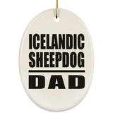 Icelandic Sheepdog Dad - Oval Ornament