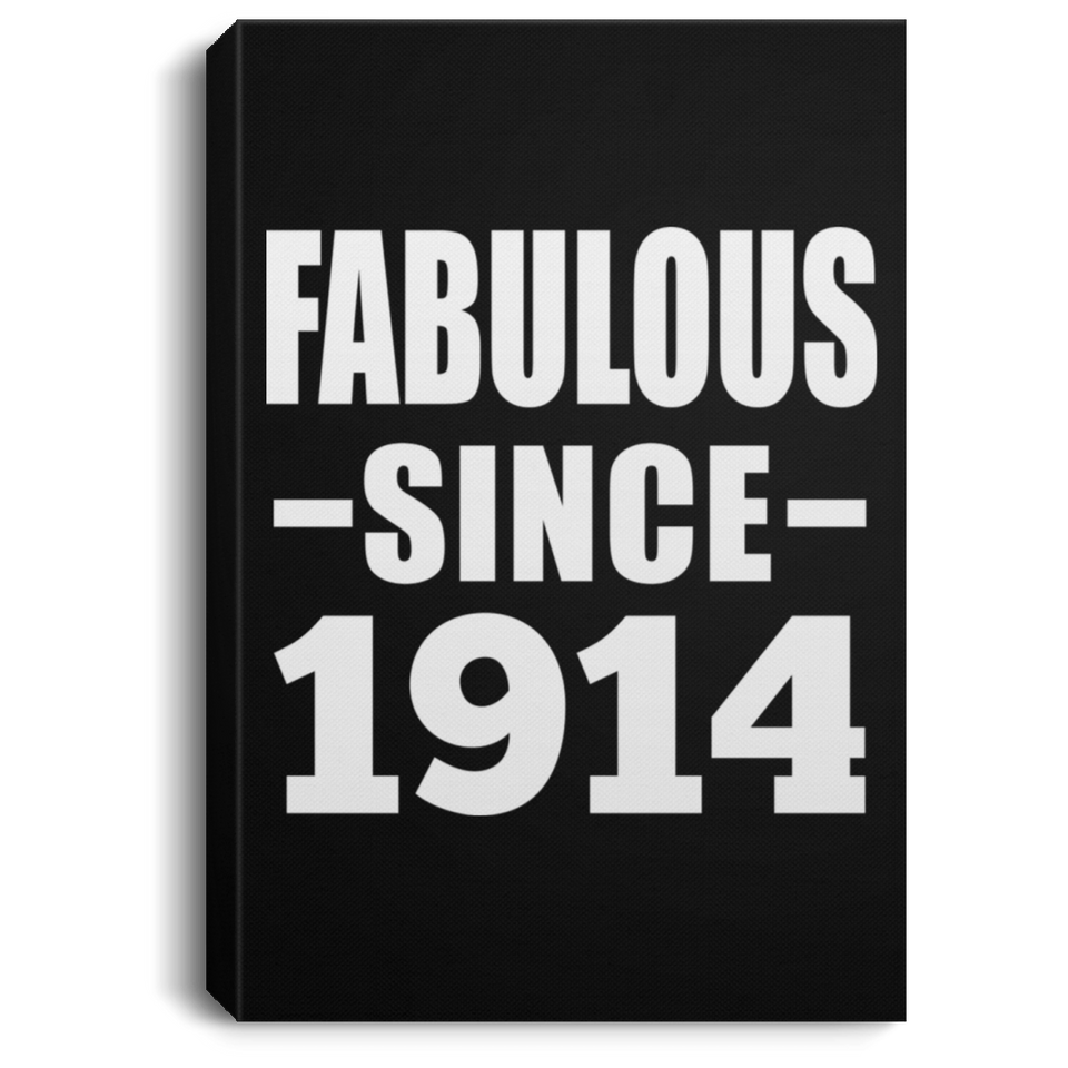 110th Birthday Fabulous Since 1914 - Canvas Portrait