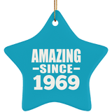 55th Birthday Amazing Since 1969 - Star Ornament