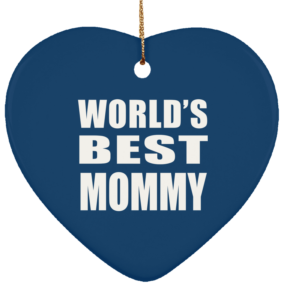 World's Best Mommy - Heart Ornament