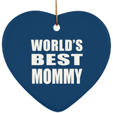World's Best Mommy - Heart Ornament