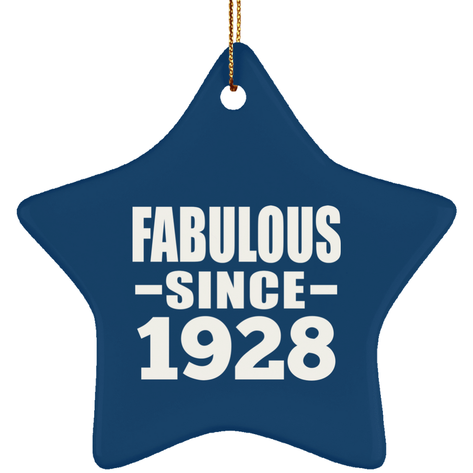 96th Birthday Fabulous Since 1928 - Star Ornament