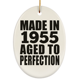 69th Birthday Made In 1955 Aged to Perfection - Oval Ornament