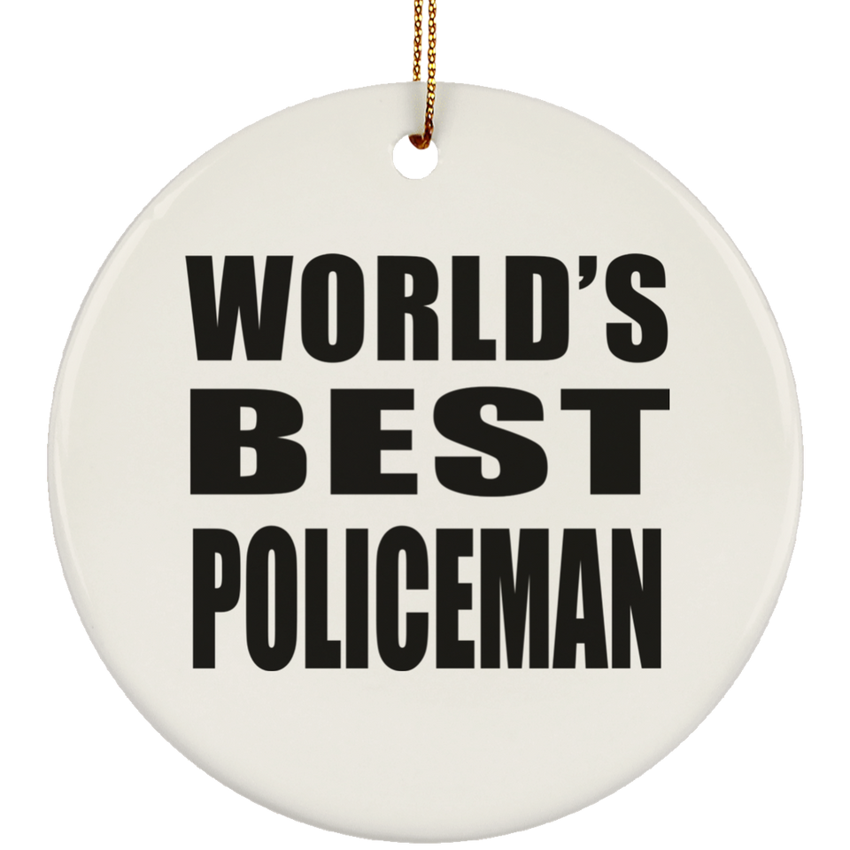 World's Best Policeman - Circle Ornament
