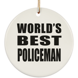 World's Best Policeman - Circle Ornament