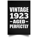 101st Birthday Vintage 1923 Aged Perfectly - Poster Portrait