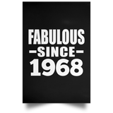 56th Birthday Fabulous Since 1968 - Poster Portrait
