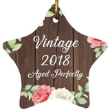 6th Birthday Vintage 2018 Aged Perfectly - Star Ornament A