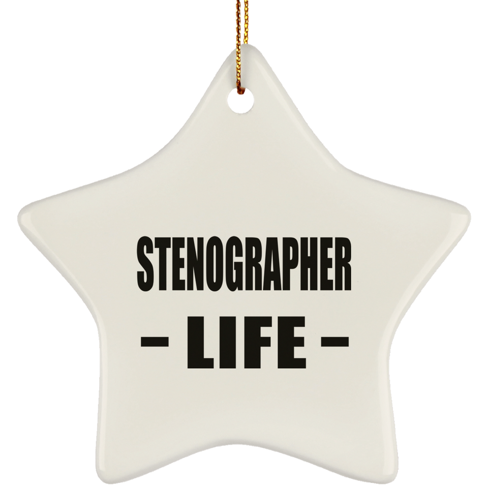 Stenographer Life - Star Ornament
