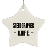 Stenographer Life - Star Ornament