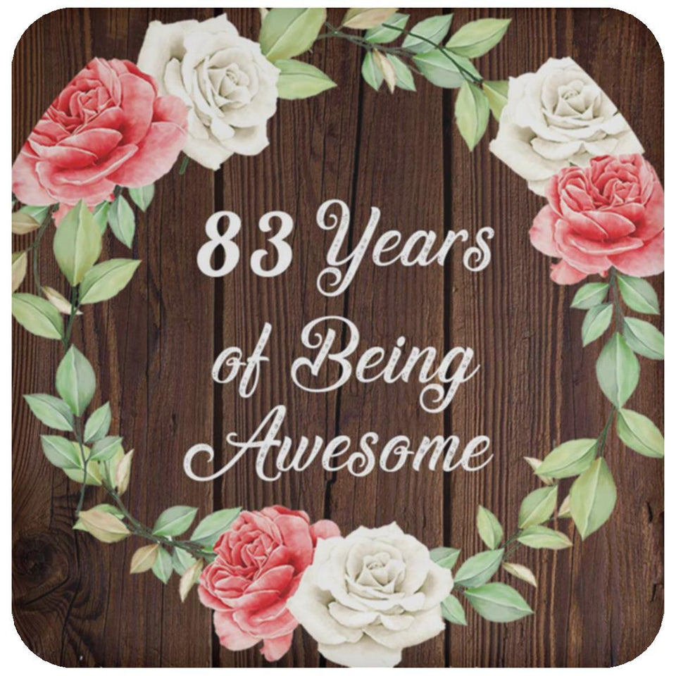 83rd Birthday 83 Years Of Being Awesome - Drink Coaster A