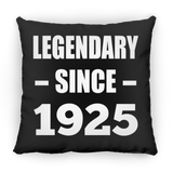 99th Birthday Legendary Since 1925 - Throw Pillow Black