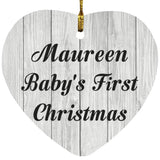 Maureen Baby's First Christmas - Heart Ornament F