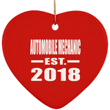 Automobile Mechanic Established EST. 2018 - Heart Ornament