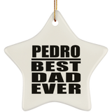Pedro Best Dad Ever - Star Ornament