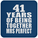 41st Anniversary 41 Years Of Being Mrs Perfect - Drink Coaster
