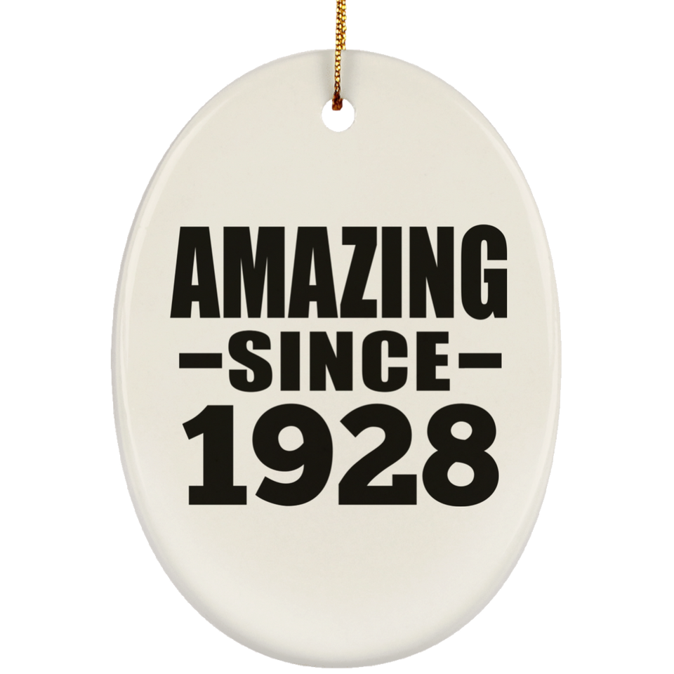 96th Birthday Amazing Since 1928 - Oval Ornament