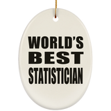 World's Best Statistician - Oval Ornament