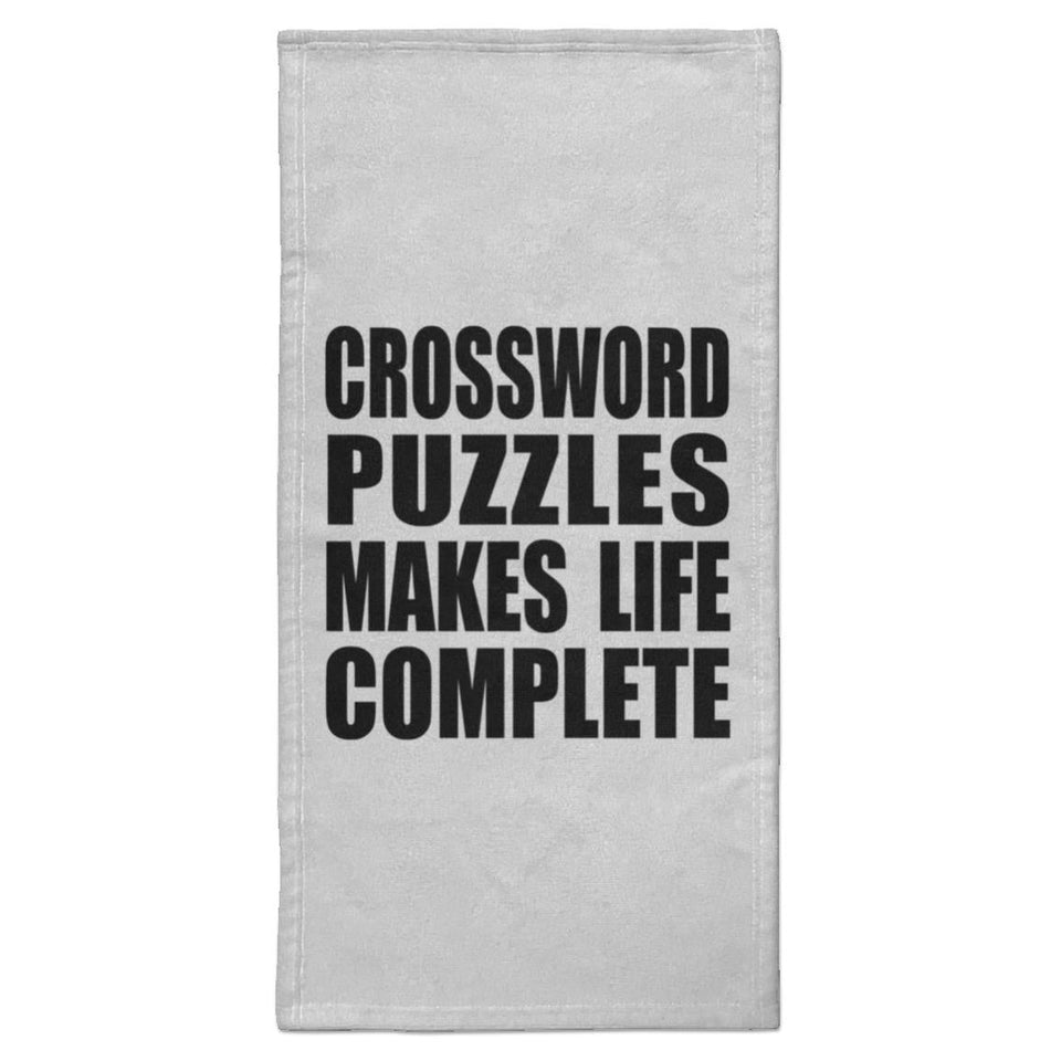 Crossword Puzzles Makes Life Complete - Hand Towel