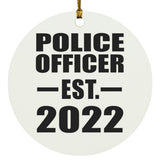 Police Officer Established EST. 2022 - Circle Ornament