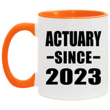 Actuary Since 2023 - 11oz Accent Mug Orange