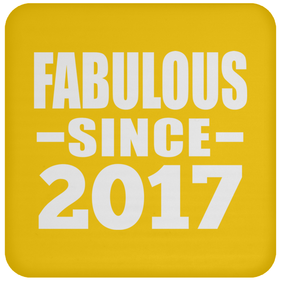 7th Birthday Fabulous Since 2017 - Drink Coaster