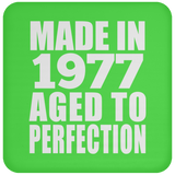 47th Birthday Made In 1977 Aged to Perfection - Drink Coaster