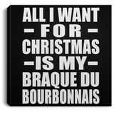 All I Want For Christmas Is My Braque Du Bourbonnais - Canvas Square