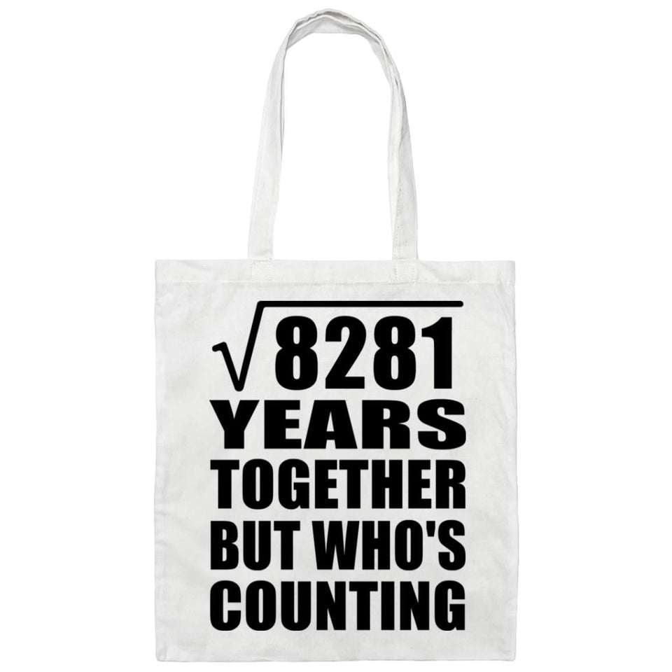 91st Anniversary Square Root of 8281 Years Who's Counting - Tote Bag White