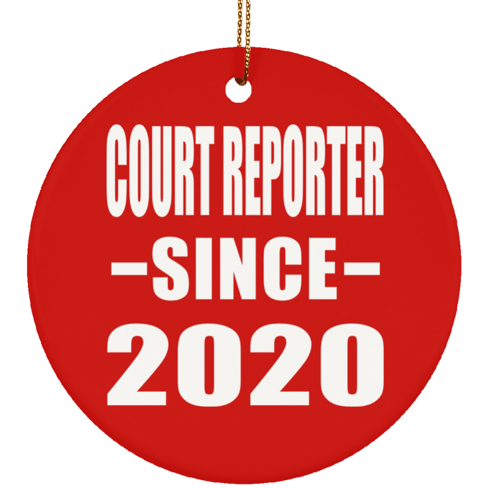 Court Reporter Since 2020 - Circle Ornament