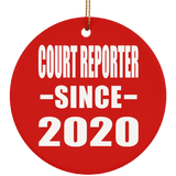 Court Reporter Since 2020 - Circle Ornament
