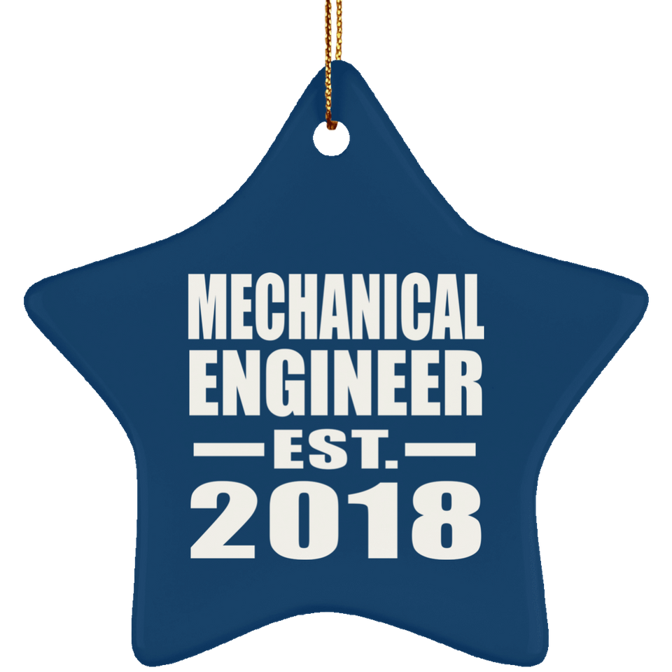 Mechanical Engineer Established EST. 2018 - Star Ornament