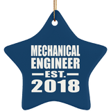 Mechanical Engineer Established EST. 2018 - Star Ornament