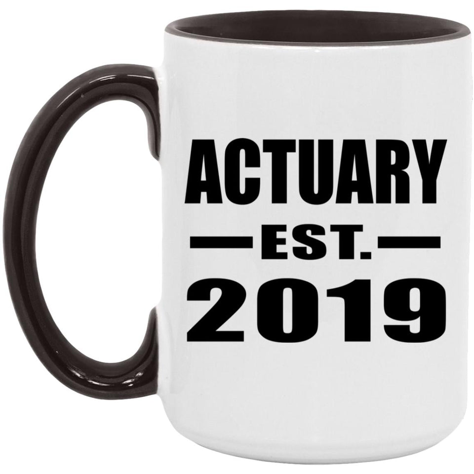 Actuary Established EST. 2019 - 15oz Accent Mug Black
