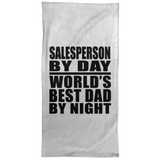 Salesperson By Day World's Best Dad By Night - Hand Towel