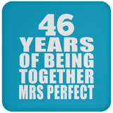 46th Anniversary 46 Years Of Being Mrs Perfect - Drink Coaster