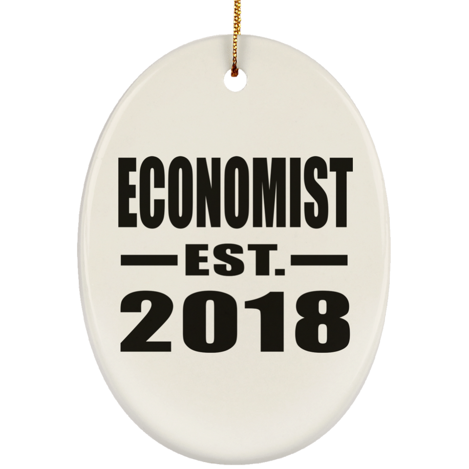 Economist Established EST. 2018 - Oval Ornament