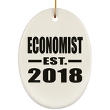 Economist Established EST. 2018 - Oval Ornament
