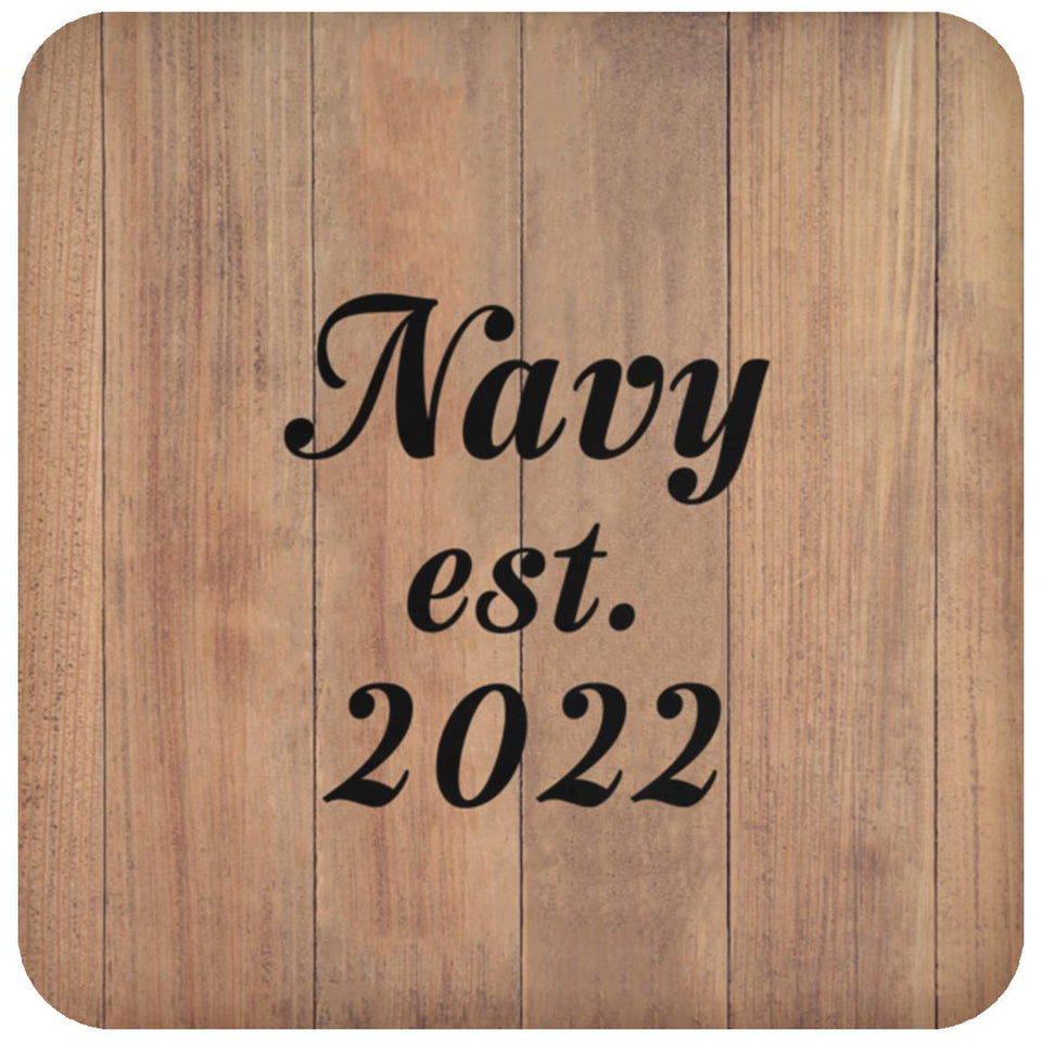 Navy Established Est. 2022 - Drink Coaster C