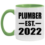 Plumber Established EST. 2022 - 11oz Accent Mug Green